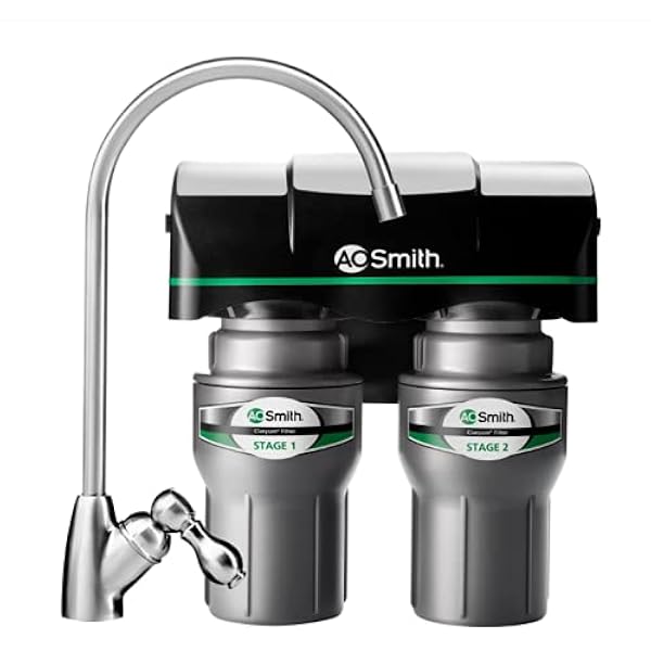 AO Smith 2-Stage Under Sink Clean Water Faucet Filter - Carbon Block  Drinking Water Filtration System - AO-US-200 - Amazon.com