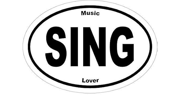 amazon com ion graphics music decal sing music lover vinyl sticker music bumper sticker perfect music fan or band member gift made in the usa size 4 7 x 3 3 inch automotive