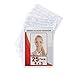 Mifflin-USA Plastic Vertical Card Holder (3x4 Inch, Clear, Bulk 25 Pack) Quick Load No Zipper Name ID Badge