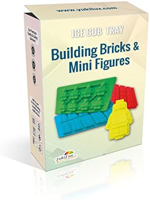 YukiLux ice cube trays, silicone molds for cake decorating, values set of 4 silicone molds For Lego Lovers, Great for ice cube, chocolate, candy, soap, candle, jello, 100% food grade silicone-BPA free