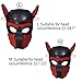 Zhengya Full Face Mask Dog Puppy Hood Leather Helmet Removable Mouth Cosplay Costume Party Props£¨Black&Red£