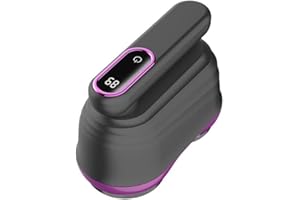 Electric Lint Shaver with Double Blade, Rechargeable Fabric Defuzzer for Sweaters, Portable Folding Hairball Remover for Trav