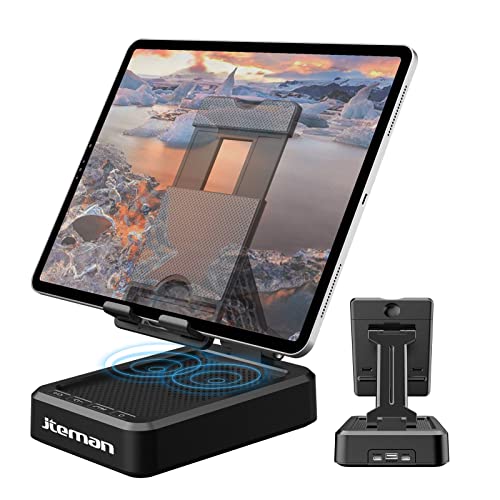 JTEMAN Tablet Stand with Bluetooth Speaker