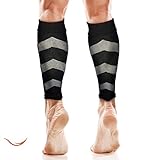 Rikedom Sports Graduated Compression Calf Sleeves Guard Socks (1 Pair), Relief Prevent Shin Splints, Calf Strain, Boost Circulation, Faster Recovery Leg Sleeves Support or Men and Women, Protection for Running, Walking, Cycling, Crossfit, Basketball, Training, Maternity, Travel