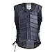 UNISTRENGH Equestrian Vest Professional Safety EVA Padded Horse Riding Vest Unisex Black Zipper Protector Gear Waistcoat