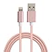CableCreation 6FT Lightning to USB Data Sync Cable, [Apple MFi Certified] Long Braided iPhone Charger for iPhone 11 / X/XS/XR/8/8 Plus/ 7/7 Plus / 6 / 6S Plus/iPad Air/Air 2, Rose Gold