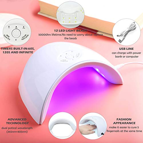 Coscelia Nail Builder Gel Kit 36W Nail Lamp Dryer UV LED 6 Colors Poly Nail Gels Extension Quick Building Nail Tips Glue Soak Off Topcoat Basecoat Nail Art Tool Manicure