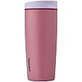 Owala SmoothSip Slider Insulated Stainless Steel Coffee Tumbler, Reusable Iced Coffee Cup, Hot Coffee Travel Mug, BPA Free 20 oz, Purple/Pink (Crochet Queen)