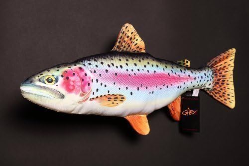 Novelty Fish Pillow/Cushion**6 Species** Carp, Brown Trout, Rainbow Trout Perch, Pike and Atlantic Salmon**Fishing Present Xmas Fishing Present Toy