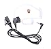Bingle 1 Pin Covert Acoustic Tube Earpiece Surveillance Headset with PTT & Mic for Motorola Two Way Radio Walkie Talkies(MRT-M2)
