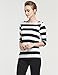 Camii Mia 3/4 Sleeve Shirts for Women, Striped Tee Shirts Cotton Stretchy Lightweight Slim Fit (Medium, Black White)