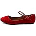 Ollio Women's Shoe Ballet Light Faux Suede Mary Jane Flats