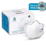 SolidWork N95 dust masks in 5, 10 or 20 pieces a box, foldable respirator mask with superior face fitting, face mask for dust