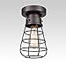 DANSEER Retro Industrial Loft Barn Oil Rubbed Bronze Cage Ceiling Light Fixture