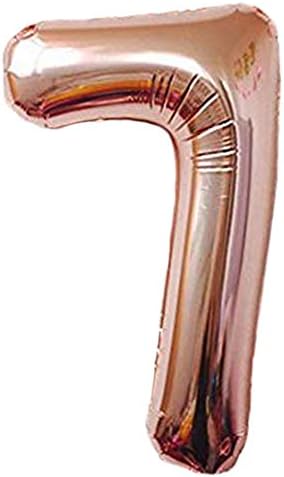 Balloon Arts Decoration Balloon 40" Inch Number Birthday Party Decoration Rose Gold Balloon Pack of 1 (Number-7)