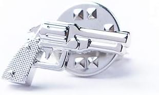Pistol Designer Lapel Pin Conversational Novelty Men’s Gun Fashion Jacket Suit Button