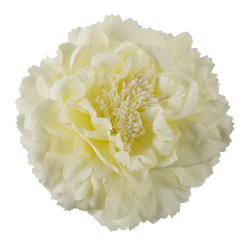 Multi Petal Flower with Pin and Clip - Cream OSFM