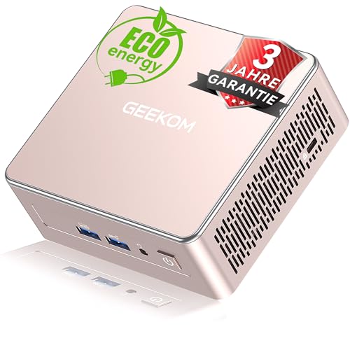 GEEKOM Mini PC A5 2026 with AMD Ryzen 5 7430U, 16GB RAM (Expandable, Not LPDDR) 512GB SSD, Windows 11 Pro Ultra Quiet Compact Desktop PC with Dual HDMI 8K Output & SD Slot for Business/Office