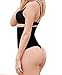 SAYFUT Women's Hi-waist Tummy Control Thong Panties Body Shaper Waist Trainer Black 1 US 10-16/Waist 30