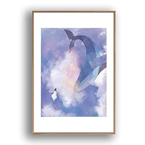 Framed Canvas Wall Art for Living Room, Bedroom Whale Canvas Prints for Modern Home Decoration Ready to Hang - 16"x24" inches