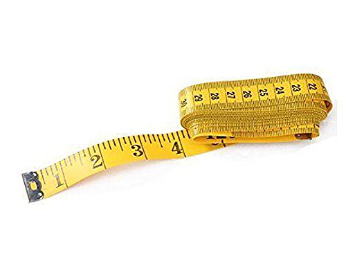 Magik 60''~120''/1.5~3M Double-scale Tailor Seamstress Cloth Body Ruler Tape Measure Sewing Heavy Duty Tape (Pack of 1, 120''/300cm, Yellow)