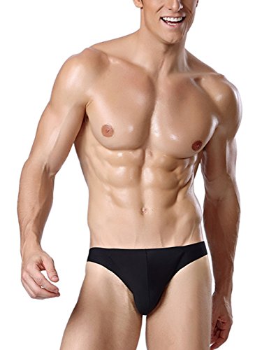 ZeHui Men's No Trace Briefs Soft Breathable Silky Underwear Fancy Pants