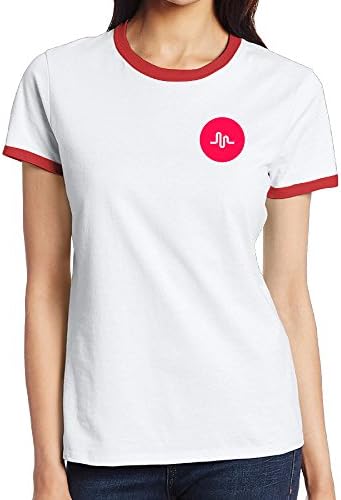 Womens Musically Red Round T-shirt
