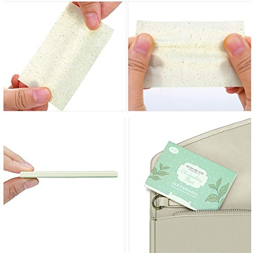 Ocamo Facial Oil Blotting Paper,100 Pcs/box Face Oil Absorbing Paper Fibres Breathable Linen Pulp Blotting Paper