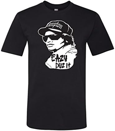 TeeWorlds Eazy E - Eazy Duz It. NWA. Unisex T-Shirt Medium Black