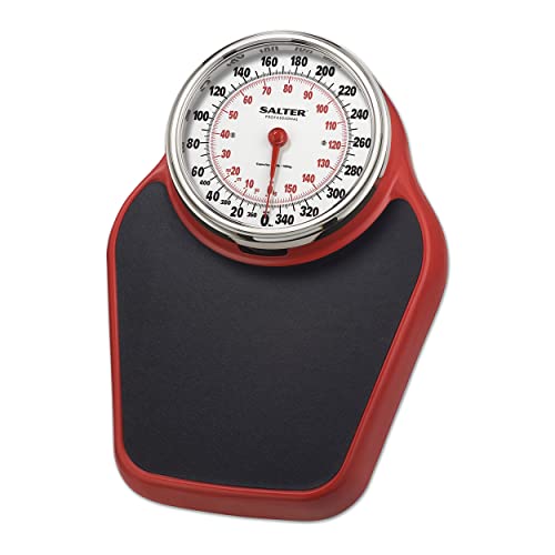 Salter ProHelix Professional Oversized Bathroom Scale with Black/Red
