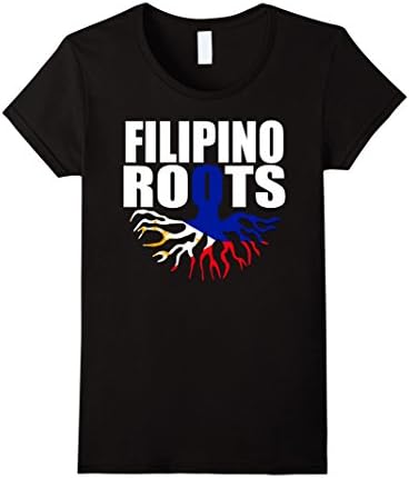 Women's Filipino Roots Philippines Pride Flag Gift T-Shirt Large Black