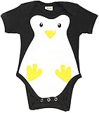 CHUBS PENGIE, Unisex Baby Bodysuit, Cute Baby Shower Gift, Penguin Print One-Piece (6-9 M)