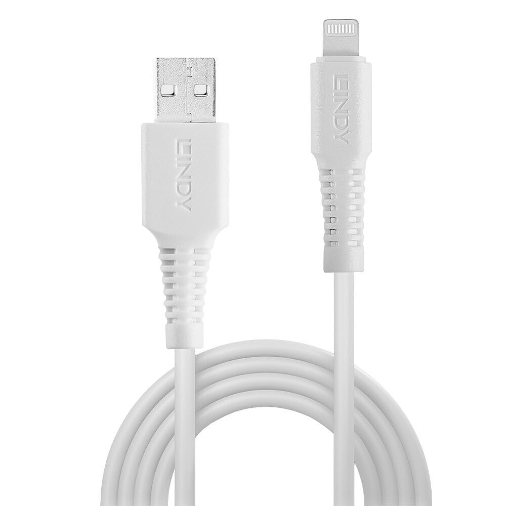 LINDY 3m USB to Lightning Cable, White — image 1