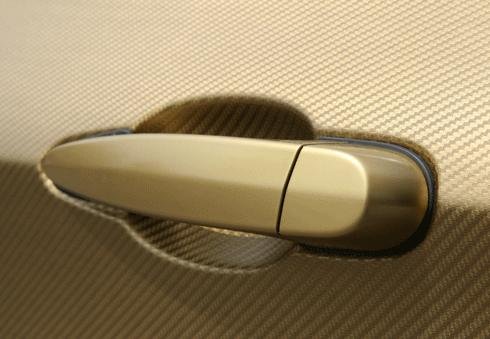 Golden 3D Carbon Fiber Film Twill Weave Vinyl Sheet Roll Wrap (120" X 60", Golden)