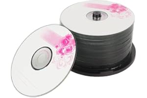 CD R Blank Discs, 730MB 52X Recordable Disc Blank CDs for Data and Music, Compatible with Most CD R Drives (50PCS)