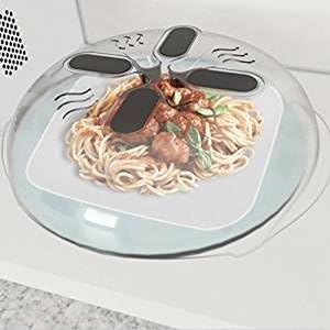Hover Cover, Microwave Magnetic Anti-splash food cover with Steam Vents Guard