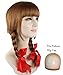 Brown Double Braid Wigs Long Hair with Straight Bangs for Role Play Costume Party