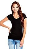 Bozzolo Women Ladies V-neck Cap Sleeves Top RT1012