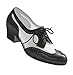 Aris Allen Women's Black and White 1950s Mesh Wingtip Swing Shoes