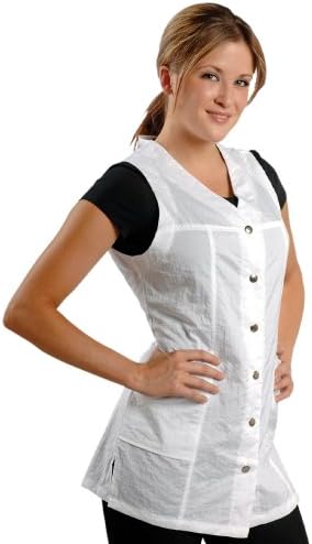 JMT Beauty Sleeveless White Salon Smock (XL (12))
