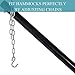 Lazy Daze Hammocks Outdoor 15 Feet Heavy Duty Steel Hammock Stand with Hooks and Chains, Portable Hammock Stand for Porch Patio Garden Backyard Hammocks, 450 Pounds Capacity, Black