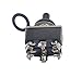 Podoy Heavy Duty Toggle Switch On-Off-On DPDT 6 Pin 15A 250VAC / 20A 125VAC with Waterproof Boot Cover (2 Set)