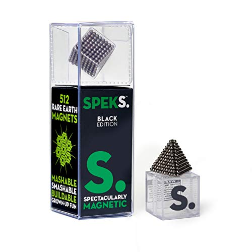 Speks - Black Color Set of 512 (2.5mm) Mashable, Smashable, Rollable, Buildable Magnets - Office Toy & Stress Relief for Adults - Thumbnail 5