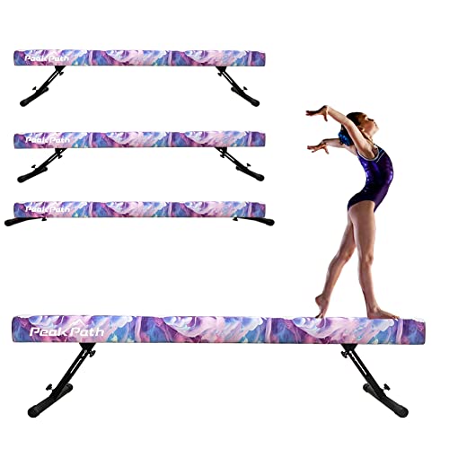 Peakpath 8FT Adjustable&Foldable Gymnastics Balance Beam,Home Gym Equipment,Easy Assembling and