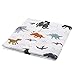 Bamboo Muslin Swaddle Blankets for Boys - 2 Pack Dinosaur & Tropical Bamboo Baby Boy Blanket Toddler Blanket - Large Summer Baby Muslin Blanket Swaddle Wrap(Dinosaur & Tropical)