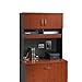Sauder 401445 Via Lateral File Hutch, Classic Cherry and Soft Black Finish