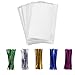 Cellophane Bags，200pcsTreat Bags with 200 Twist Ties 5 Mix Colors Good for Bakery, Cookies, Candies,Dessert，Popcorn (4'' x 6'')