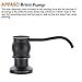 APPASO 17-Ounce Solid Brass Kitchen Dish Soap Dispenser Oil Rubbed Bronze- Large Capacity- 480ml Bottle Built in Hand Sink Pump,Sink Soap Dispensers Replacement-3.15 Inch Threaded Tube