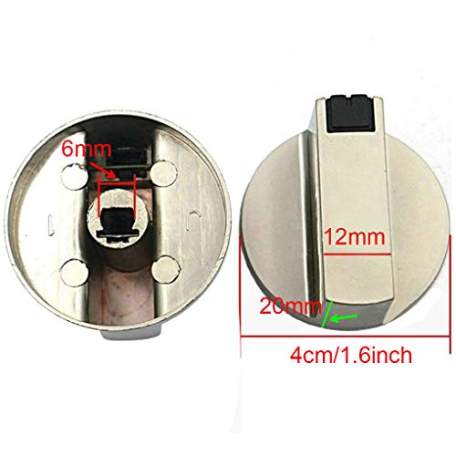 Rolin Roly Gas Stove Knobs Cooker Control Switch Replacement Accessories for Kitchen Cooker Gas Stove Oven Cooktop Ordinary metal (B)