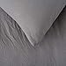 Neithera Duvet Cover Set Full/Queen Size,3-Piece Nature Style Water-Washed Microfiber Bedding Set with Zipper and Corner Ties(Grey)